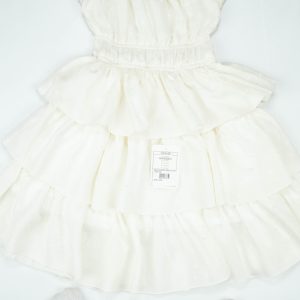 FROCK ELASTIC WASTE WHITE TODDLER - 2-3 Years