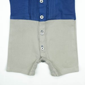 BODYSUIT FANCY WITH PLEATS & BOW BLUE INFANT - 12-18 Months