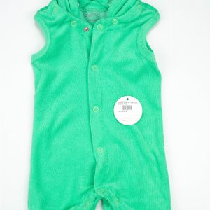 ROMPER TERRY WITH HOODIE GREEN INFANT - 12-18 Months