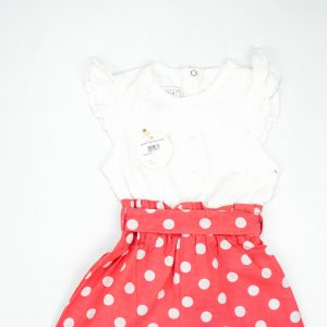 JUMPSUIT PINK POLKA INFANT - 12-18 Months