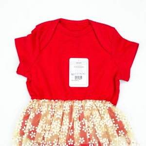 BODYSUIT WITH FRILL RED INFANT - 0-3 Months