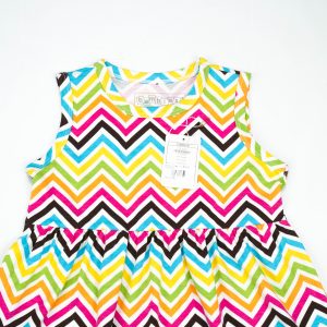 FROCK A-LINE MULTI LINE  TODDLER - 4-5 Years