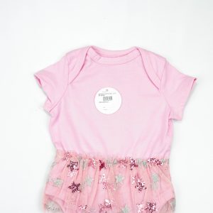 BODYSUIT WITH FRILL LT PINK INFANT - 0-3 Months