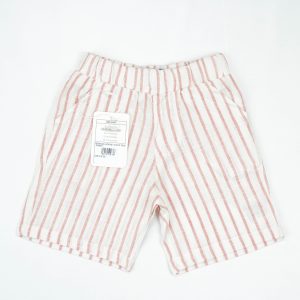 BERMUDA WOOVEN WHITE PINK INFANT - 0-3 Months