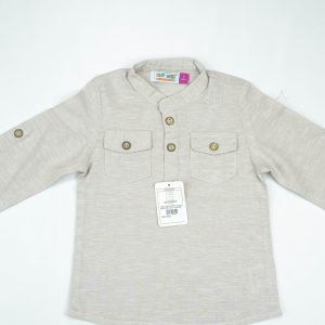 SHIRT KURTA FRONT POCKET BOYS OFF WHITE TOODLER - 12-18 Months