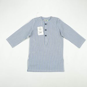 KURTA STRIPE BLUE WHITE INFANT - 0-3 Months