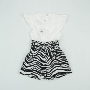 JUMPSUIT BLACK STRIPES INFANT - 2-3 Years