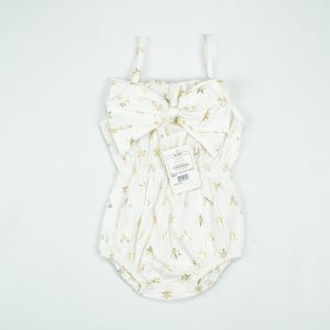 BODYSUIT FRONT BOW WHITE INFANT - 18-24 Months
