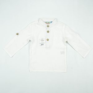 SHIRT KURTI SLEEVE OFF WHITE - New Born