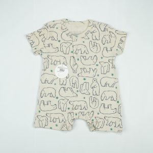 BODYSUIT MONOGRAM OFF WHITE BEAR INFANT - 0-3 Months