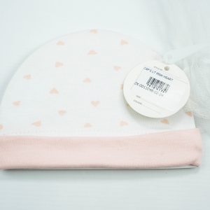 CAP S LT PINK HEART - New Born