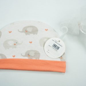 CAP L PEACH  ELEPHANTS - New Born