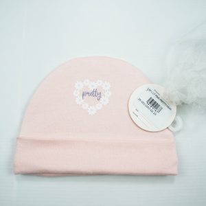 CAP L LT PINK PRETTY HEART - New Born