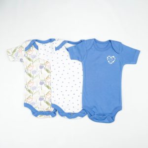 BODY SUIT PK3 0-3M LILAC BLOOMING - New Born