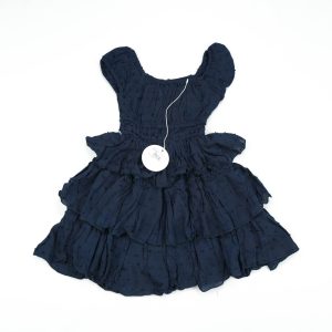 FROCK ELASTIC WASTE NAVY TODDLER - 12-18 Months