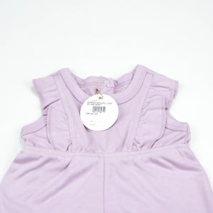 JUMPSUIT WITH FRILL SLEEVES LILAC INFANT - New Born