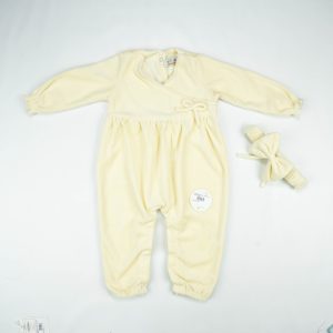ROMPER FRILL BOTTOM LT YELLOW INFANT - New Born