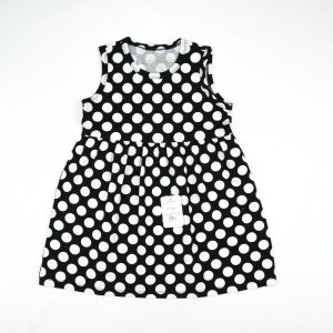 JUMSUIT HALF SLEEVE POLKA BLACK INFANT - New Born