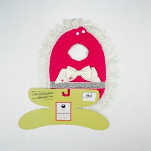 BIB FRILL BORDER RED - New Born