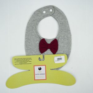 BIB GREY WITH BOW - New Born