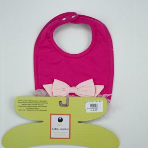 BIB SATIN BOW NAVY - New Born