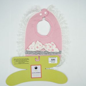 BIB FRILL BORDER PINK - New Born