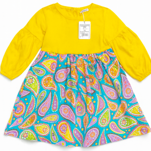 Frock Flair Yellow Paisly Toddler