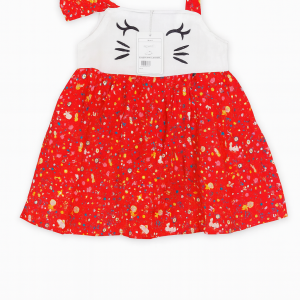 Frock Cat Emro Red Stripe Infant - 12-18 Months, Red