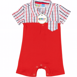 Jumpsuit Cut & Sew Red Infant - 3-6 Months