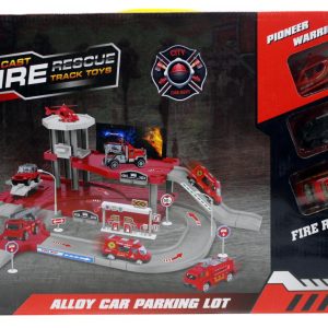 Die Cast Fire Rescue Die Cast Track Toy And Parking Lot (BBQ550-8)