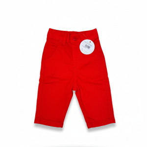 Pant Twill Red Infant - 0-3 Months