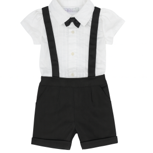 Suit 2Pc Gallace Belt Black Infant - 6-12 Months