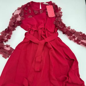 Mommy and me Outfit Formal Burgundy Dress - Red / 7-8 Years